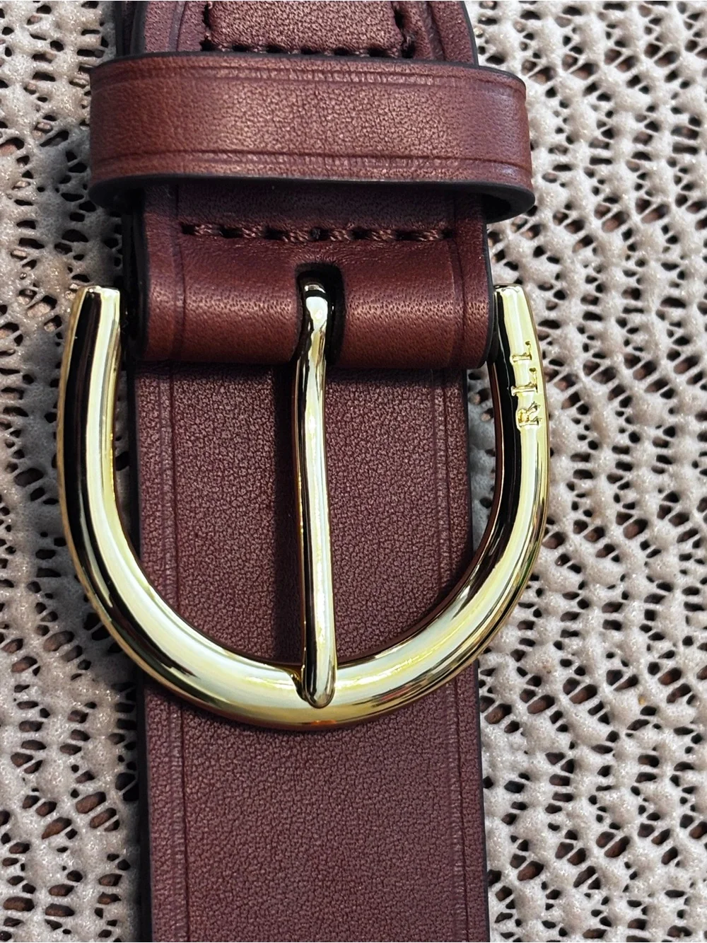 Lauren Ralph Lauren Tri-Strap Leather Belt Women’s Brown Size Small